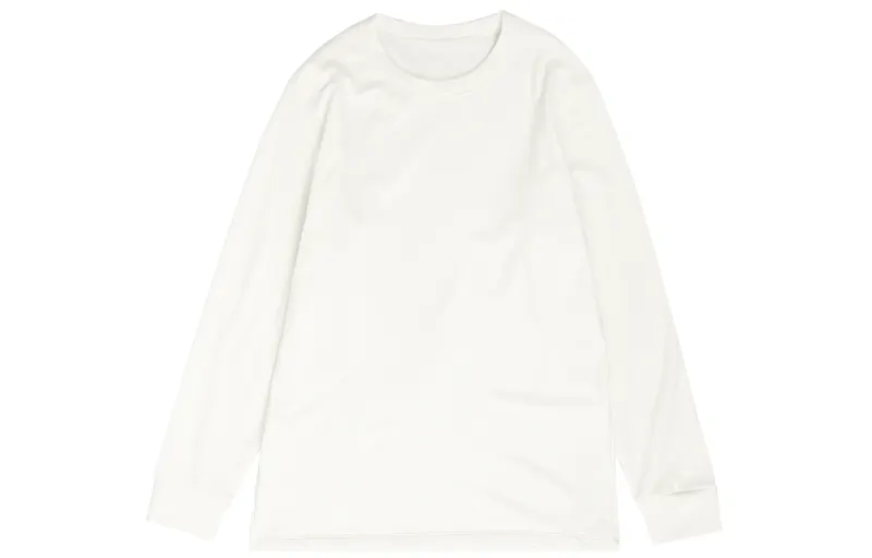 UNIQLO T Shirts Men's Ivory Crew Neck Moderate