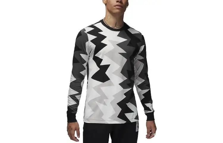 Jordan T Shirts Men's Black Crew Neck Moderate Straight Fit