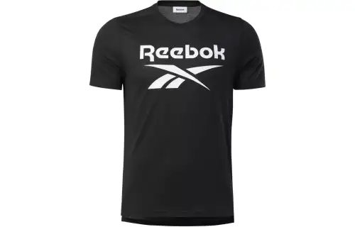 Reebok T Shirts Men's Black Crew Neck Moderate Straight Fit