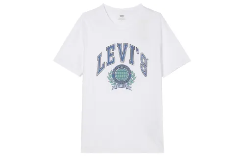 Levis T Shirts Men's White Crew Neck Moderate Straight Fit