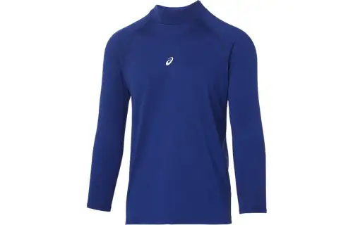 ASICS T Shirts Men's Blue Turtleneck Moderate Straight Fit
