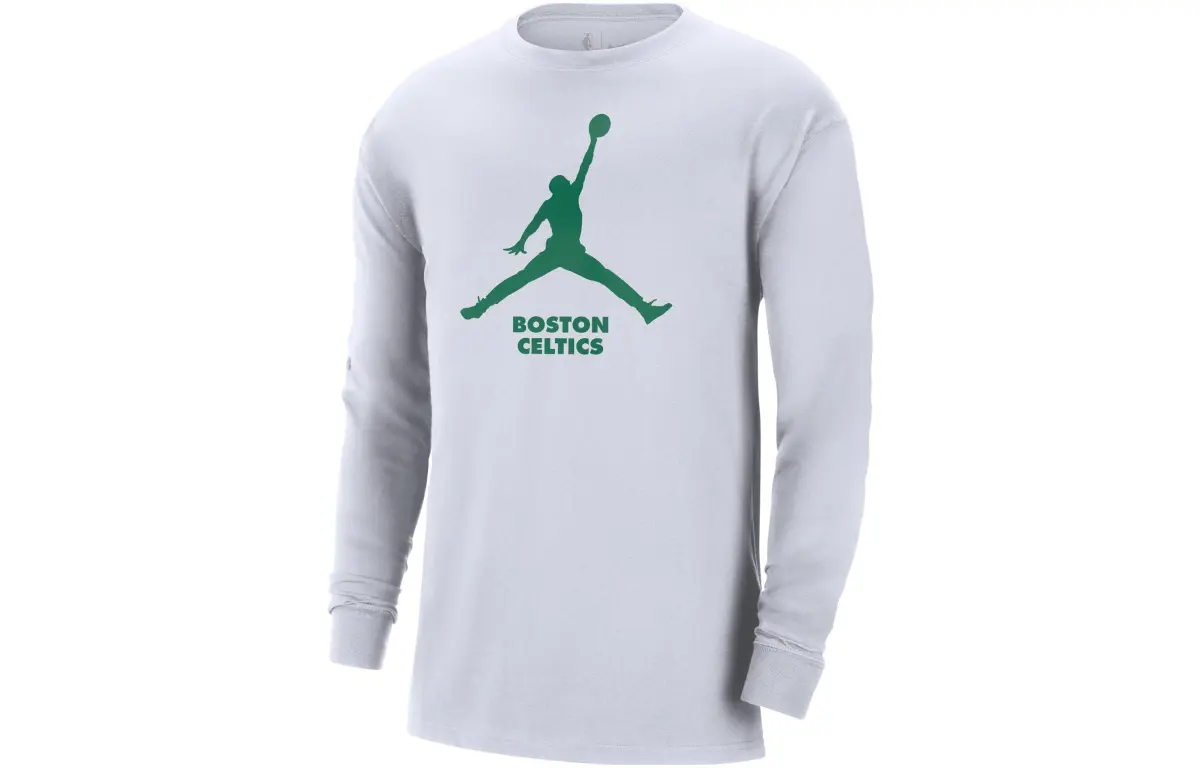 Jordan T-Shirts Men's White Crew Neck Moderate Straight Fit