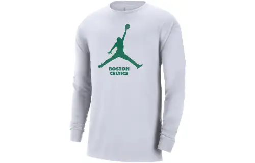 Jordan T Shirts Men's White Crew Neck Moderate Straight Fit