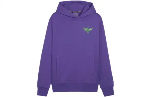 PUMA TOWELING CAT T Shirts Men's Purple Hooded Moderate Other