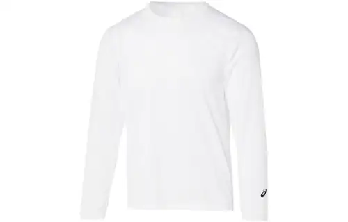 ASICS T Shirts Men's White Crew Neck Moderate Straight Fit
