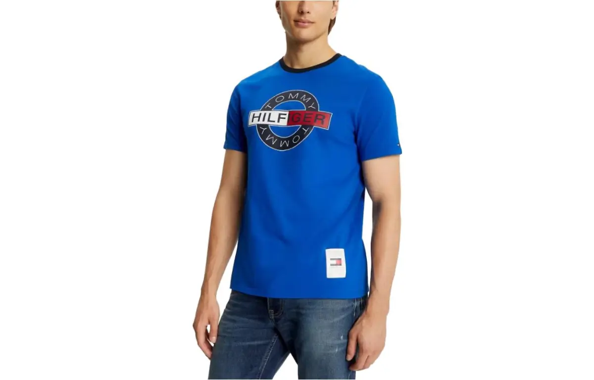 Tommy Hilfiger Metro Logo T Shirt T Shirt Men's Blue