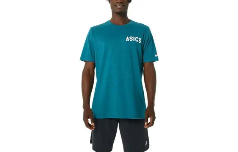 Asics Stripes Sunrise Tee T Shirt Men's Lake Blue