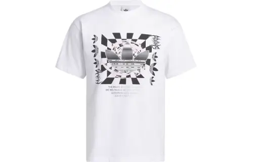 Adidas Originals Mv Trefoil Graphic Tee T Shirt Men's White