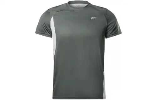 Reebok T Shirts Men's Green Crew Neck Moderate Straight Fit