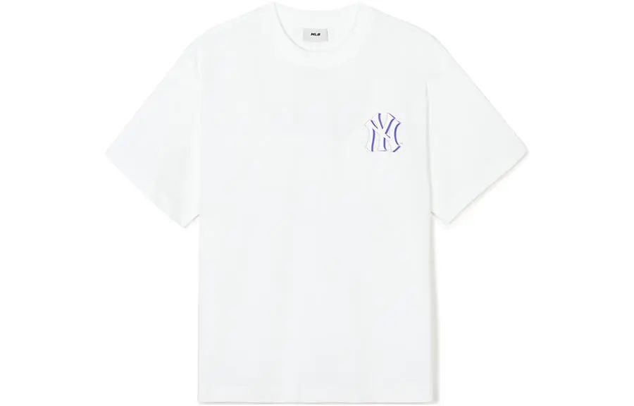 MLB New York Yankees T-Shirts Unisex Ecru Crew Neck Moderate
