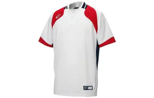 ASICS T Shirts Men's White Crew Neck Moderate Straight Fit