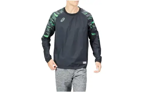 ASICS T Shirts Men's Black Crew Neck Moderate Straight Fit