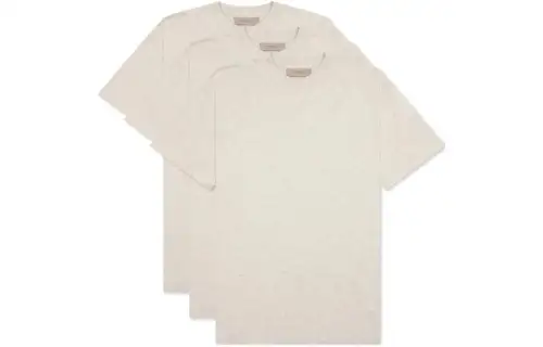 Fear Of God Essentials T Shirt Unisex 3 Pack Light Oat