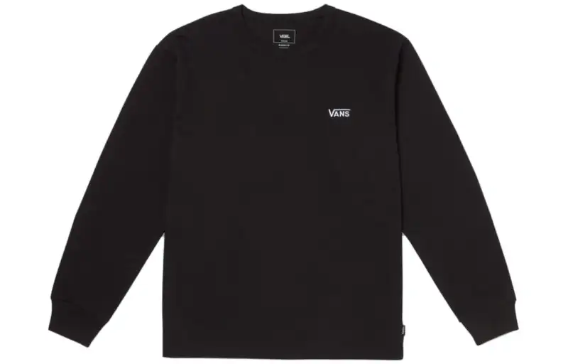 Vans T Shirts Men's Black Crew Neck Moderate Straight Fit