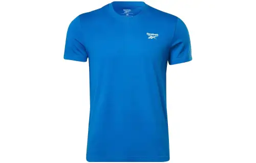 Reebok T Shirts Men's Blue Crew Neck Moderate Straight Fit