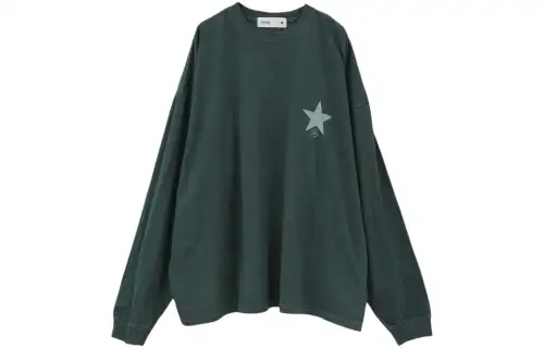 Converse T Shirts Unisex Green Crew Neck Moderate Straight Fit
