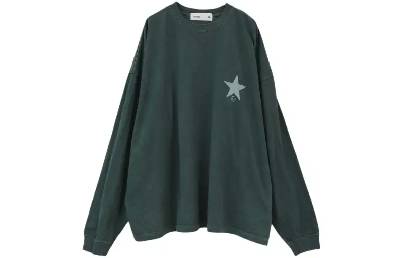 Converse T Shirts Unisex Green Crew Neck Moderate Straight Fit