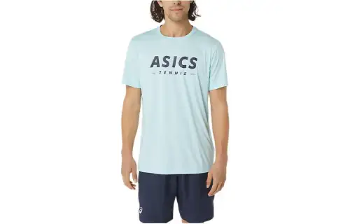 Asics Court Tennis Graphic Tee T Shirt Men's Blue