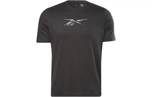 Reebok T Shirts Men's Black Crew Neck Moderate Straight Fit