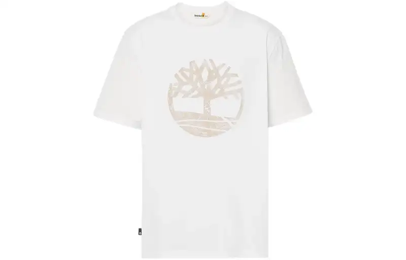 Timberland T Shirts Men's White Crew Neck Moderate Straight Fit
