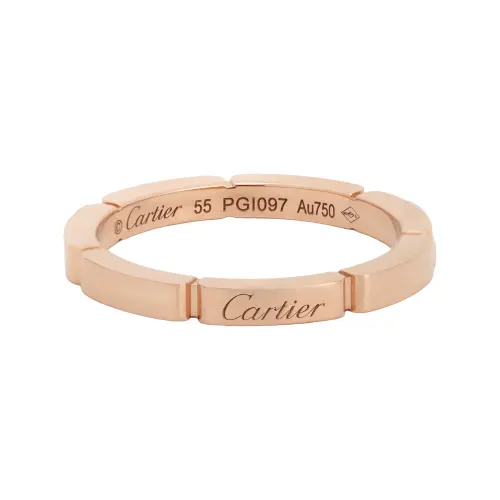 CARTIER Maillon Panthere Collection 18K Gold Rings Unisex Rose Gold