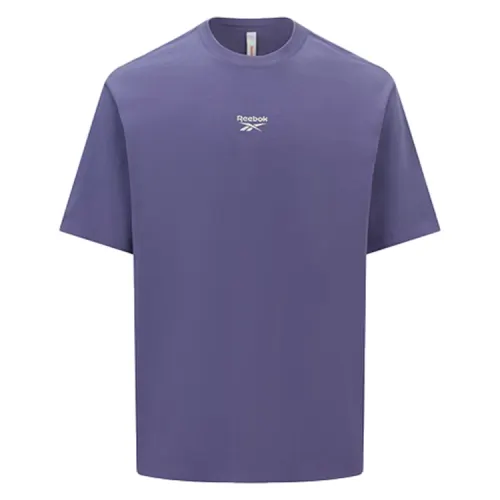 Reebok T Shirts Unisex Purple Crew Neck Moderate Straight Fit