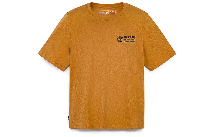 Timberland T-Shirts Men's Wheat Crew Neck Moderate Straight Fit