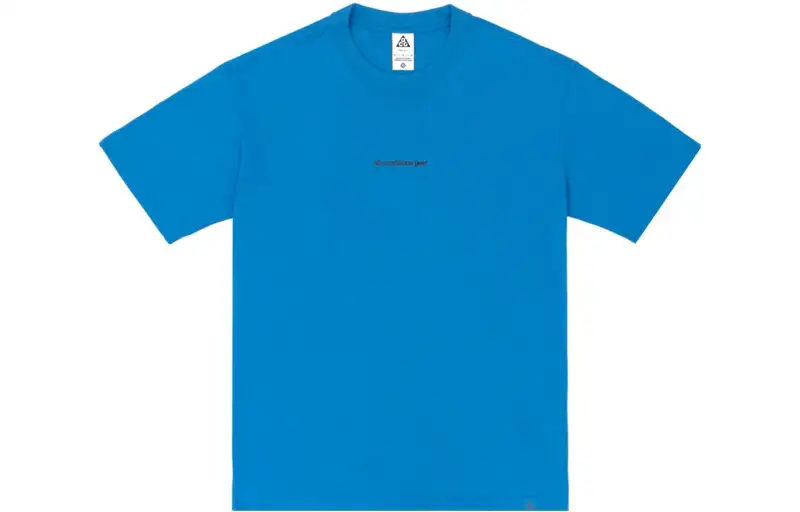 Nike T Shirts Men's Blue Crew Neck Moderate Straight Fit