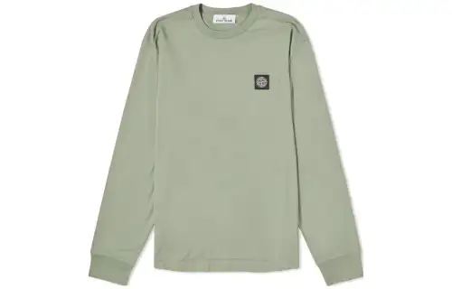 STONE ISLAND T Shirts Men's Green Crew Neck Moderate Straight Fit