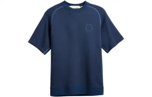 New Balance T Shirts Unisex Blue Crew Neck Moderate Straight Fit