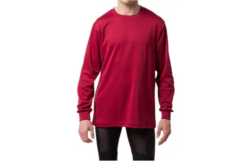 ASICS T Shirts Unisex Red Crew Neck Moderate Straight Fit