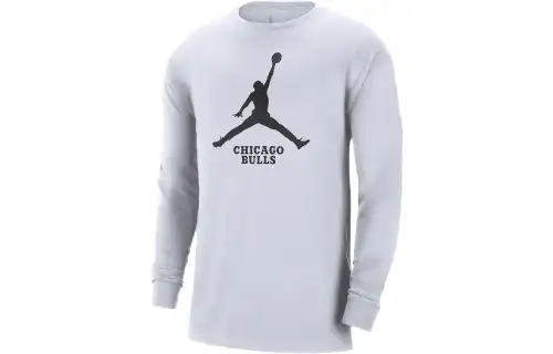 Jordan T Shirts Men's White Crew Neck Moderate Straight Fit