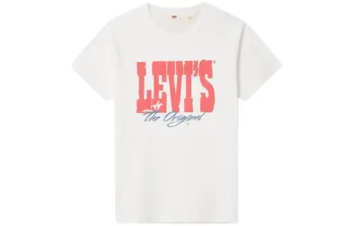 Levis T Shirts Men's White Crew Neck Moderate