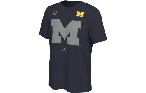 Jordan Michigan College T Shirt T Shirt Men's Marine Blue