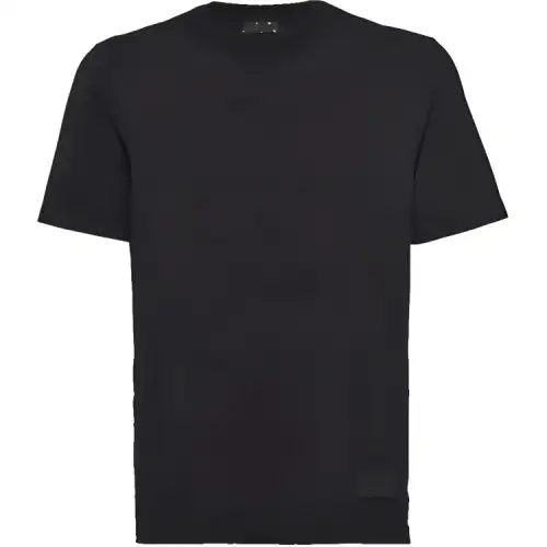 PRADA T Shirts Men's Black Crew Neck Moderate Straight Fit