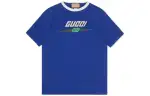 GUCCI T Shirt With Gucci Print T Shirt Men's Blue