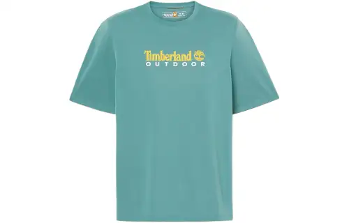 Timberland T Shirts Men's Blue Crew Neck Moderate Straight Fit