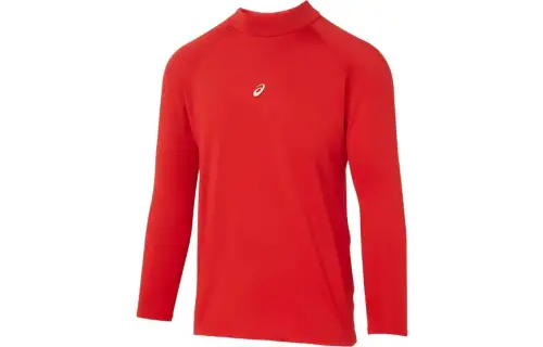 ASICS T Shirts Men's Red Crew Neck Moderate