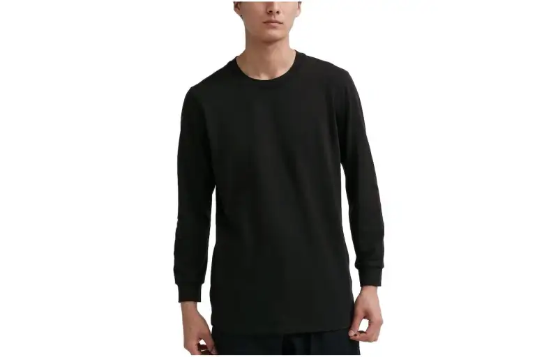 UNIQLO T Shirts Men's Black Crew Neck Moderate Other