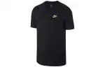 Nike T Shirts Men's Black Crew Neck Moderate Straight Fit