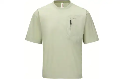 Reebok T Shirts Men's Green Crew Neck Moderate Straight Fit