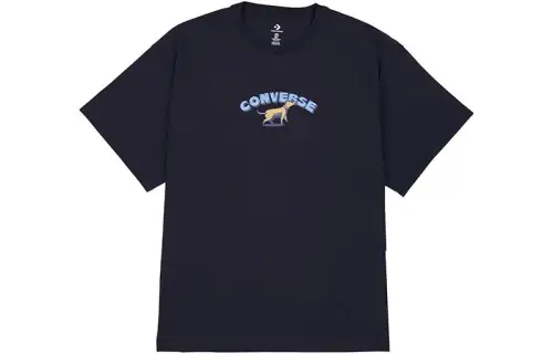 Converse T Shirts Unisex Black Crew Neck Moderate Other