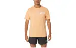 Asics Stripes Sunrise Tee T Shirt Unisex Light Orange