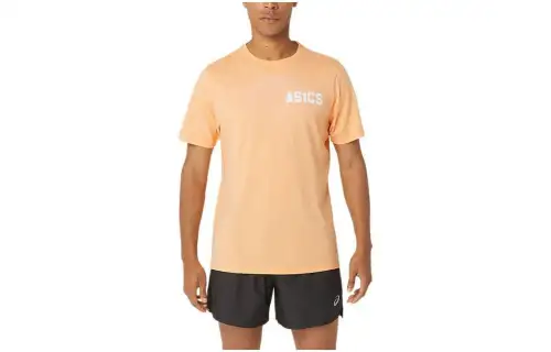 Asics Stripes Sunrise Tee T Shirt Unisex Light Orange