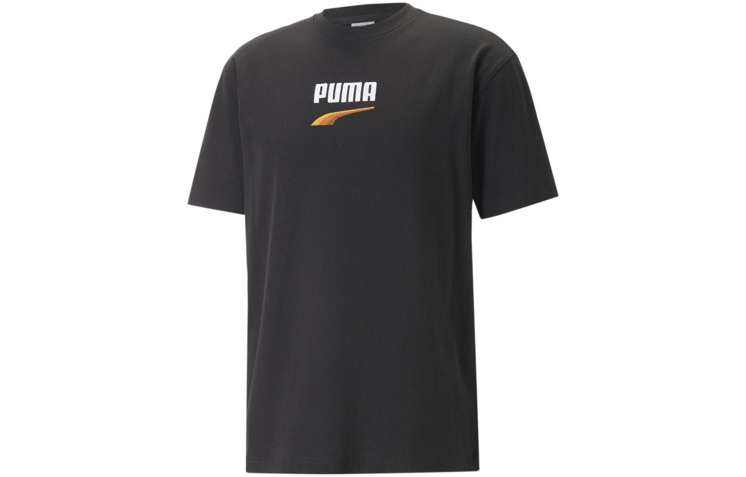 PUMA Downtown Logo Tee T Shirt Men's Black
