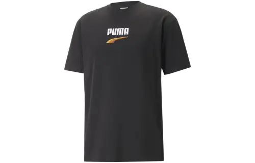 PUMA Downtown Logo Tee T Shirt Men's Black