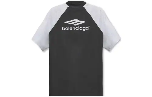 Balenciaga T Shirt Regular Fit Men's Black Gray