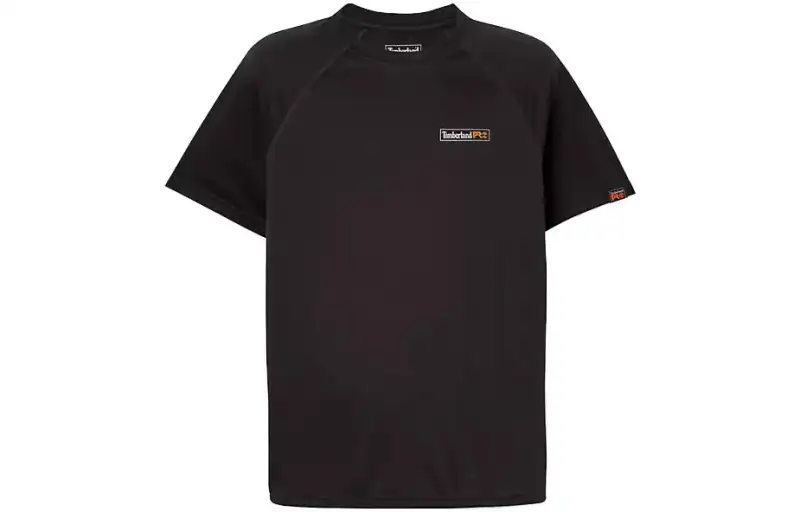 Timberland T Shirts Men's Black Crew Neck Moderate Straight Fit