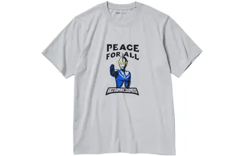 UNIQLO Peace For All Collection T Shirts Unisex White Crew Neck Moderate Straight Fit