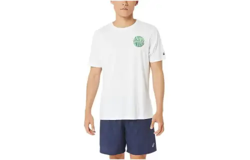 Asics Unisex Asics Go Run Outside Crew Tee T Shirt Unisex White